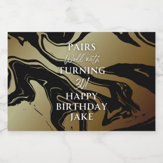 Food and Beverage Label Set Sparkling Wijnetiket (Enkel label)