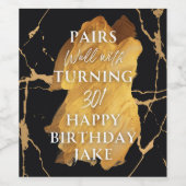 Food and Beverage Label Set Wijn Etiket (Enkel label)