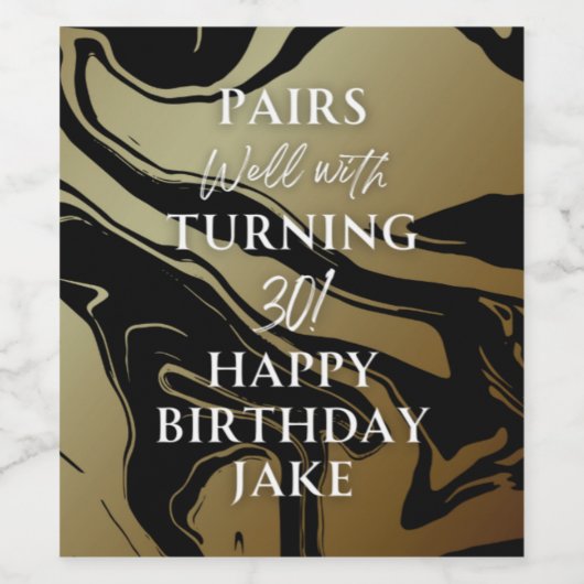 Food and Beverage Label Set Wijn Etiket (Enkel label)