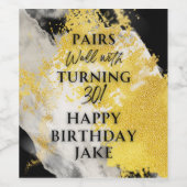 Food and Beverage Label Set Wijn Etiket (Enkel label)