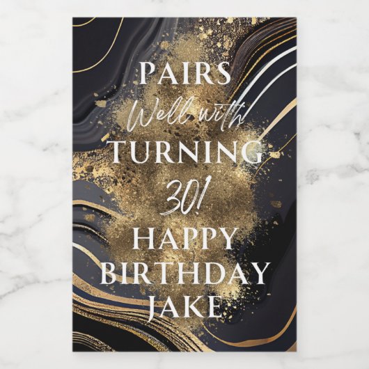 Food and Beverage Label Set Wijn Etiket (Enkel label)