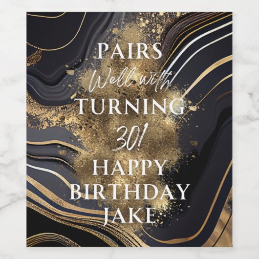 Food and Beverage Label Set Wijn Etiket (Enkel label)