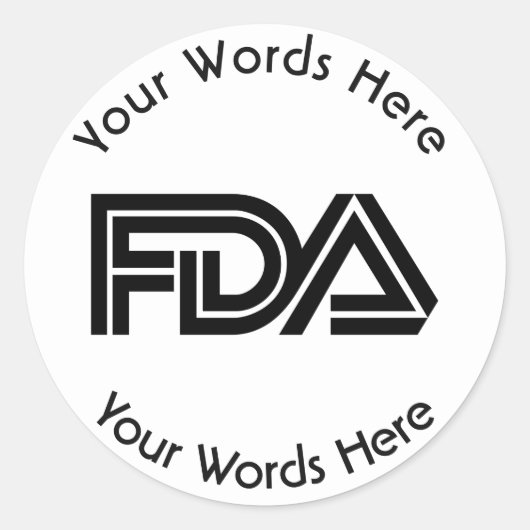 Food and Drug Administration FDA Custom Sticker (Voorkant)