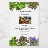 Food and Herbal Blend Label Set Wijn Etiket (Enkel label)