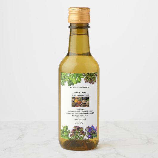 Food and Herbal Blend Label Set Wijn Etiket (Voorkant)