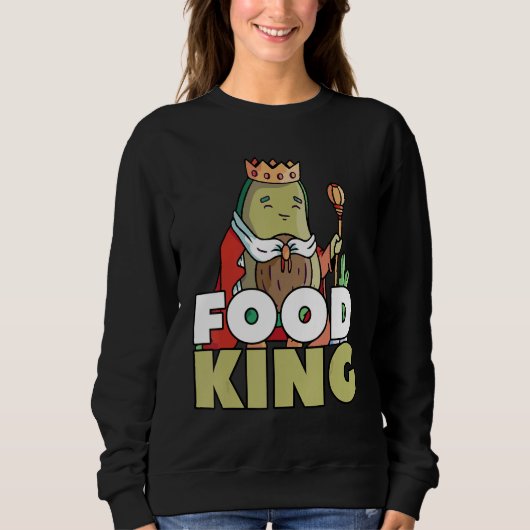 Food Avocado King Healthy Eating Vegan Trui (Voorkant)