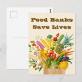 Food Banks Save Lives Briefkaart (Voorkant / Achterkant)