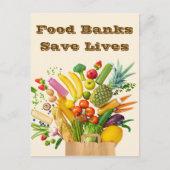 Food Banks Save Lives Briefkaart (Voorkant)