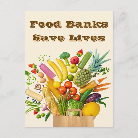 Food Banks Save Lives Briefkaart (Voorkant)