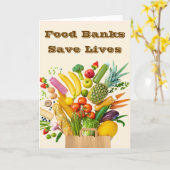 Food Banks Save Lives Kaart (Gele Bloem)