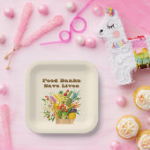 Food Banks Save Lives Papieren Bordje (Feest)