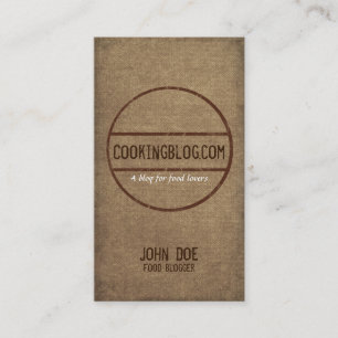 Food Blog Rooster Visitekaartje