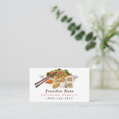 Food Bord Design Catering Chef Service Visitekaartje (Staand voorkant)
