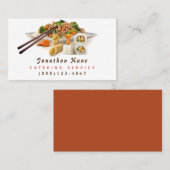 Food Bord Design Catering Chef Service Visitekaartje (Voorkant / Achterkant)
