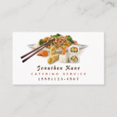 Food Bord Design Catering Chef Service Visitekaartje (Voorkant)