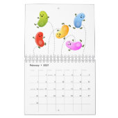 Food cartoon illustratie kalender (Feb 2027)