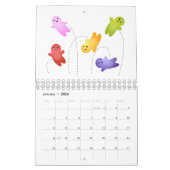 Food cartoon illustratie kalender (Jan 2026)