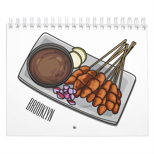 Food cartoon illustratie kalender (Hoes)