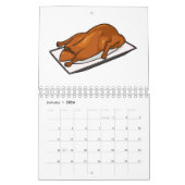 Food cartoon illustratie kalender (Jan 2026)