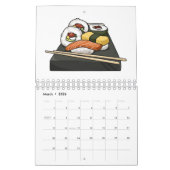 Food cartoon illustratie kalender (Mar 2026)