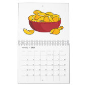 Food cartoon illustratie kalender (Jan 2026)