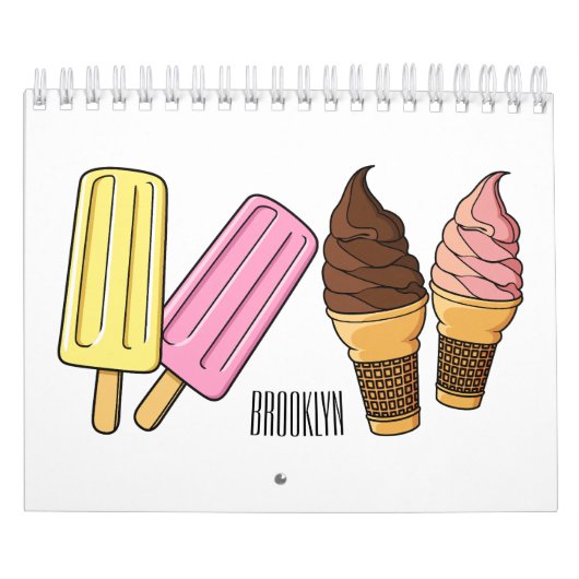 Food cartoon illustratie kalender (Hoes)