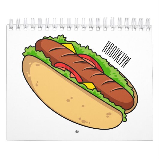 Food cartoon illustratie kalender (Hoes)