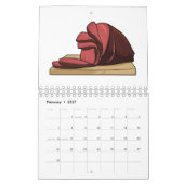 Food cartoon illustratie kalender (Feb 2027)