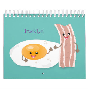 Food cartoon illustratie kalender