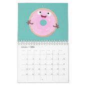 Food cartoon illustratie kalender (Jan 2026)