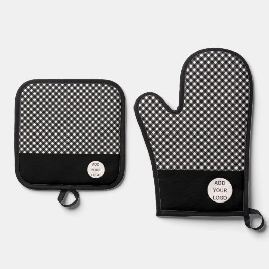 Food Catering Restaurant Zakelijk Ovenwant & Pannenlap Set (Voorkant)