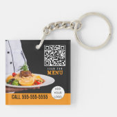 Food Catering Restaurant Zakelijk Sleutelhanger (Achterkant)