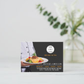 Food Catering Restaurant Zakelijk Visitekaartje (Staand voorkant)