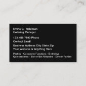 Food Catering Thema Visitekaartjes (Achterkant)