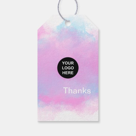 Food Catering Whimsical Pink Unicorn Lady Cadeaulabel (Achterkant)
