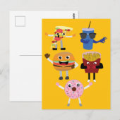 Food Characters Briefkaart (Voorkant / Achterkant)