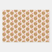 Food Chocolate Chip Cookie Santa Hats Kerstmis Inpakpapier Vel (Voorkant 2)