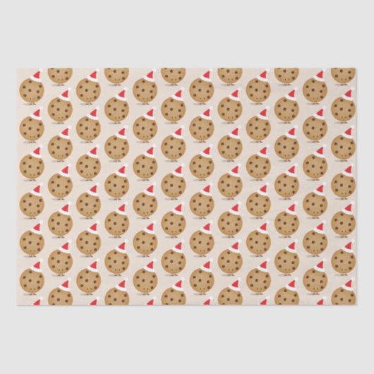 Food Chocolate Chip Cookie Santa Hats Kerstmis Tissuepapier (Voorkant)