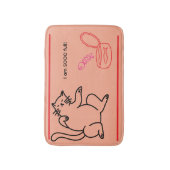 Food Coma Cat Plush Bath Mat (Voorkant Verticaal)
