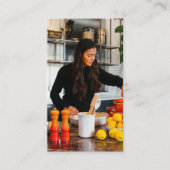 Food Cook Influencer Content Creator Foto QR-code Visitekaartje (Voorkant)