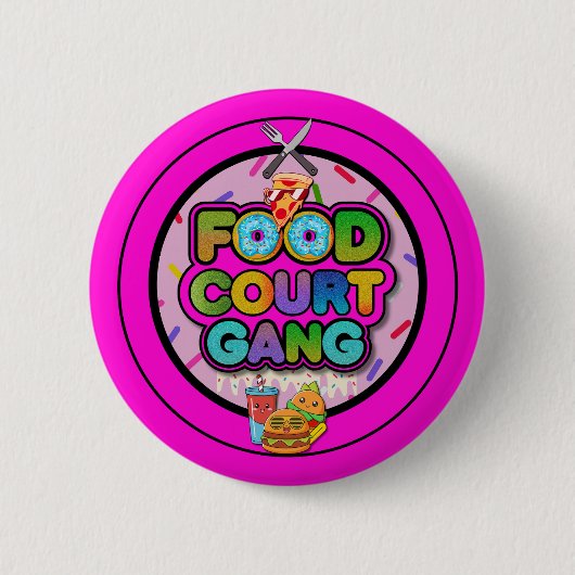 Food Court Gang Logo Button (Voorkant)