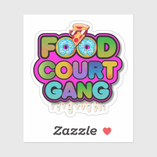 Food Court Gang Logo Sticker (Vel)