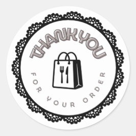 Food Delivery Driver Bedankt voor uw bestelling Ronde Sticker