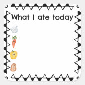 Food Diary Health Journal Square Sticker (Voorkant)