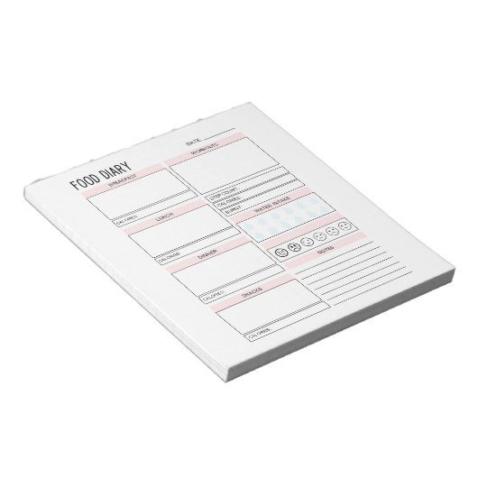 Food Diary Planner Notitieblok (Schuin)