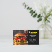 Food Diner Beef Bacon Egg Burger House Restaurant Visitekaartje (Staand voorkant)