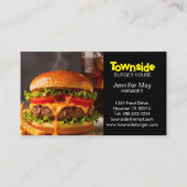 Food Diner Beef Bacon Egg Burger House Restaurant Visitekaartje (Voorkant)