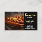 Food Diner Hotdog en Fries Restaurant Visitekaartje (Voorkant)