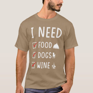 Food Dogs Wijnvriend familie T-shirt