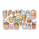 food doodle Sticker (Voorkant)